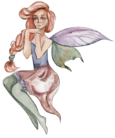 Forest fairy girl with magic wings. png
