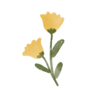 amarelo tulipa rabisco arte png