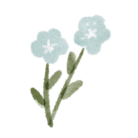 azul flor rabisco arte png