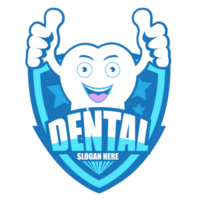 Cartoon Smiling tooth label.It's Happy smile concept. png