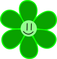 groovig Blume mit Lächeln png