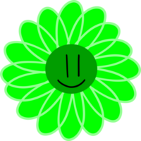 groovig Blume mit Lächeln png