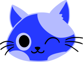 faccia di gatto carino png