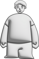 3D Exaggerated person png