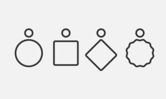 Diversity people line icon set. Different shape form people, community, partnership, teamwork. Vector