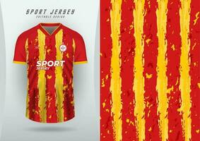 Deportes antecedentes para jersey, fútbol jersey, corriendo jersey, carreras jersey, patrón, rojo, amarillo raya con diseño. vector