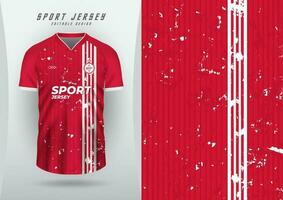 Sports background for jersey, soccer jersey, running jersey, racing jersey, pattern, red, white straight stripe with design. vector