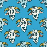 Basic RGBcute goat character cartoon seamless vector