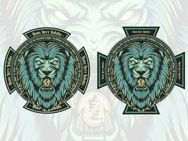 Lion head mascot vector illustration