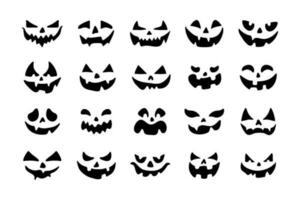 scary ghost face For carving pumpkins on Halloween night. vector