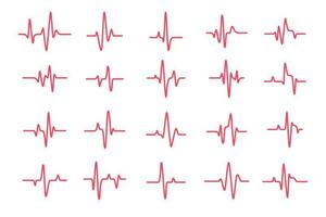 corazón ritmo grafico comprobación tu latido del corazón para diagnóstico vector