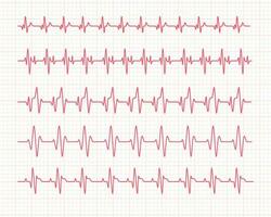 heart rhythm graph Checking your heartbeat for diagnosis vector
