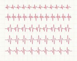 corazón ritmo grafico comprobación tu latido del corazón para diagnóstico vector