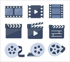 movie camera film for recording the performance old picture frame vector