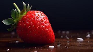 Clammy strawberries on a studio establishment. Creative resource, photo