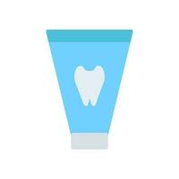 toothbrush toothpaste icon flat style vector