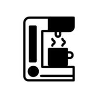 coffee maker icon solid style vector