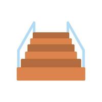 escalera paso icono plano estilo vector