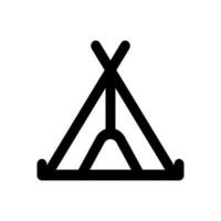 tent icon line style vector