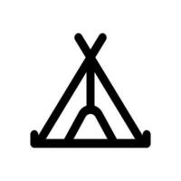 tent icon line style vector