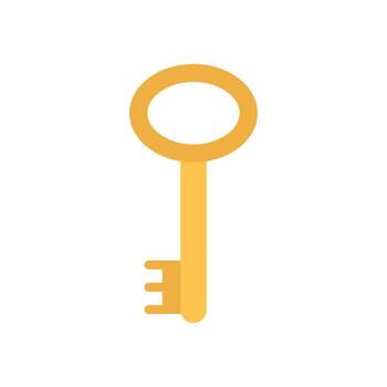 llave icono sólido estilo vector