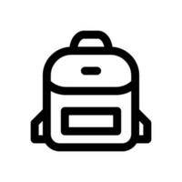 mochila icono línea estilo vector