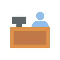 reception icon flat style vector