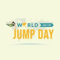 Vector World Jump Day Poster Illustration