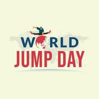 World Jump Day Vector Illustration