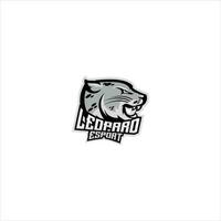 leopard head mascot design esport logo vector