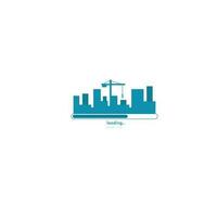 Silhouette of a city in flat style vector