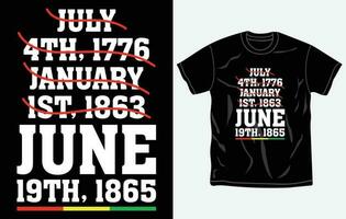 Juneteenth tshirt design and print template, Quotes, Typography design, June 19, African American shirt design, Fully editable vector template.