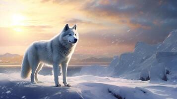 Lovely imposing within the snow and blanketed climate. Creative resource, photo