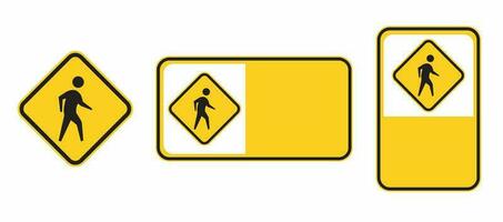 vector traffic sign people crossing the road