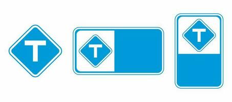vector road sign junction and tamplate