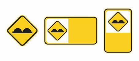 convex road traffic sign vector