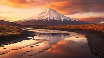 Nightfall see of the well of magma. photo