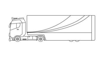 Hand drawn Vector illustration color children construction car transporter trucks clipart