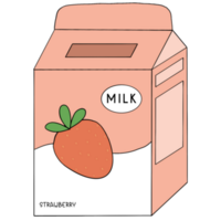 Strawberry milk isolated png