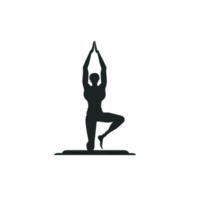 yoga pose illustration, yoga exercice pose, calmant méditation pose clipart, élongation pose illustration, équilibrage arbre pose, yoga png