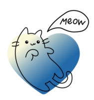 flotante amor linda gatito gato png