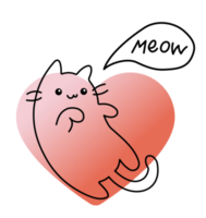 drijvend liefde schattig pot kat PNG