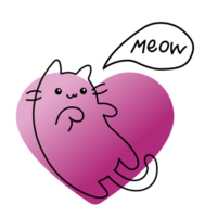 schwebend Liebe süß Kitty Katze png