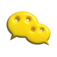 3d chat bubble icon illustration png