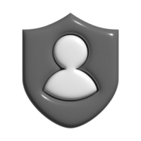 3d ícone do perfil privacidade png