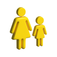 3d icon mom and kid png