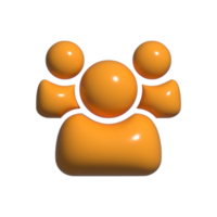 3d icon of group people png