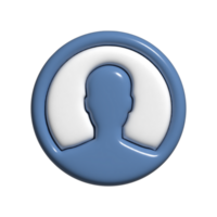 3d icon of men profil people png