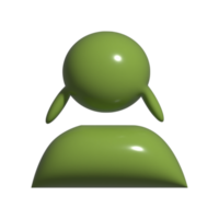 3d icon of female profile people png