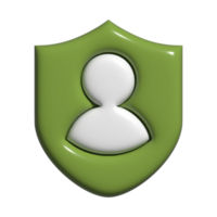 3d icon of profile privacy png